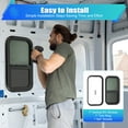 thumbnail image 6 of RV Windows, 12" W x 22" H Tempered Glass with Screen, Vertical Slide Trailer Window with Trim Rings Replacement for Camper/RV Windows and Windshield Curtains New, 6 of 16