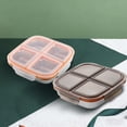 thumbnail image 5 of 304 Stainless Steel Four Compartment Lunch Box, Portable Sealed Leak Proof Meal Prep Container for Workers, scholars, Office, And Outdoor Picnics, 1 Lunch Box, 5 of 6