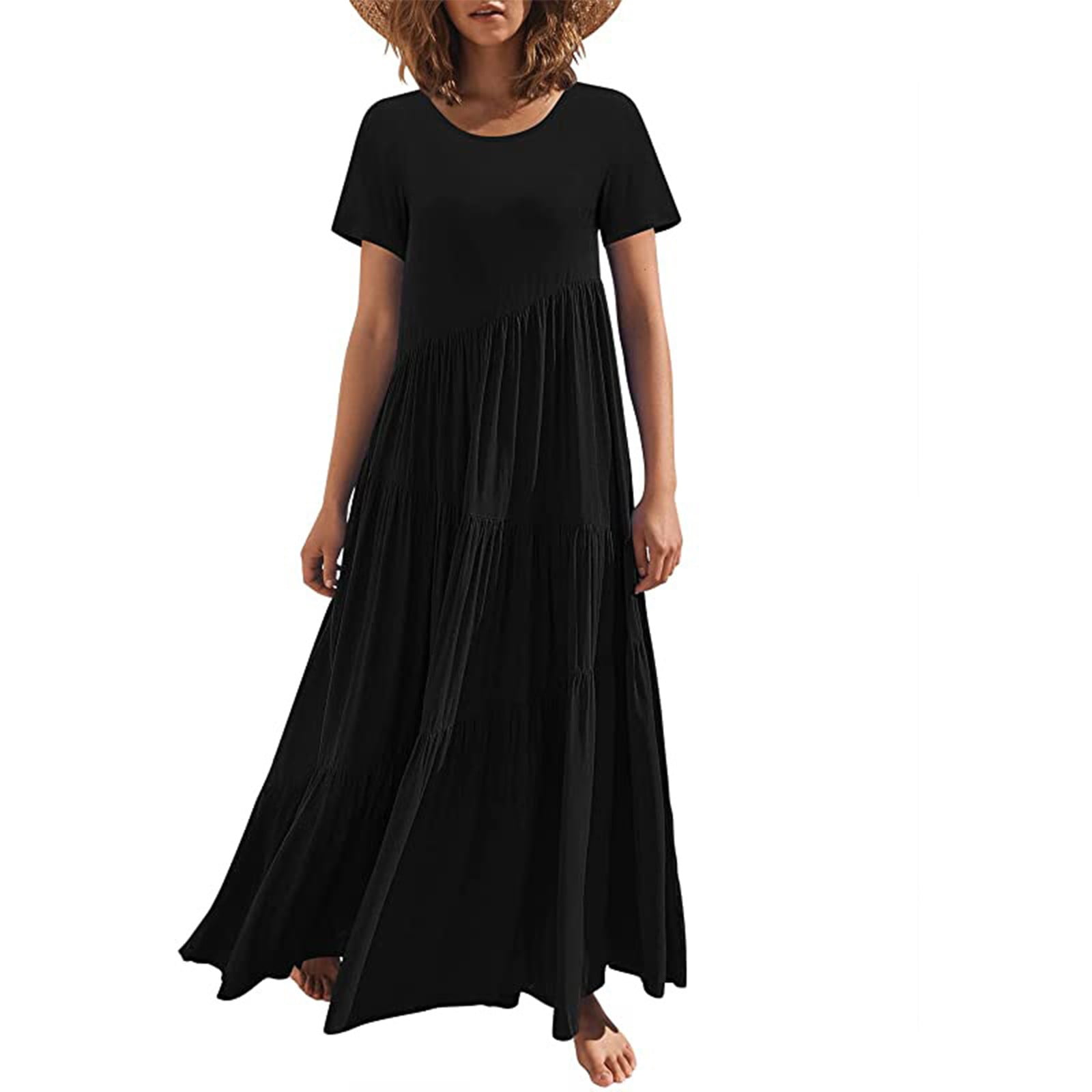 summer all black outfit