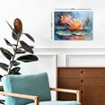 thumbnail image 6 of Water Lily Flower Canvas Wall Art, Abstract Oil Painting Style Lotus Print, Floral Botanical Artwork for Living Room Bedroom Bathroom Decor, Ready to Hang, 6 of 6