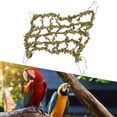 thumbnail image 4 of Zyyini Hemp Rope Bird Climbing Net,Bird Climbing Net,Bird Climbing Net Hemp Rope Woven Climbing Net with Green Fake Leaves for Parrots and Hamsters, 4 of 8