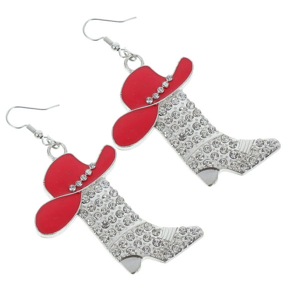 ELAYARD 1 Pair Vintage Earrings Red Alloy Jewelry For Women Parties