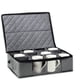 thumbnail image 1 of Caja de almacenamiento para tazas de café, contenedores de almacenamiento con capacidad para 12 cristalería, tazas de café y tazas de té, estuche acolchado para vajilla con divisores, 1 of 5