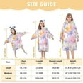 thumbnail image 3 of Dailycode Wearable Blanket Hoodie Oversized Sherpa Flannel Blankets with Pocket for 3-14 Year Old Soft Watercolor Flower, 3 of 7