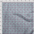 thumbnail image 4 of oneOone Velvet Turquoise Blue Fabric Asian Floral Block Craft Projects Decor Fabric Printed By The Yard 58 Inch Wide, 4 of 4