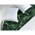 thumbnail image 2 of Tropical Bed Runner, Fashion Monstera Leaves Realistic Illustrations on Monochrome Back, Decorative Accent Bedding Scarf for Hotels Homes & Guest Rooms, King, Hunter Green and Dark Teal, by Ambesonne, 2 of 3