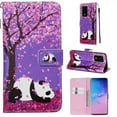 thumbnail image 1 of Dteck Case For Samsung Galaxy S20（6.2 inch）, Slim Folio PU Leather Patterned Flip Wallet Case Cover w/Card Slots & Stand Wrist Strap, Plum blossom, 1 of 1