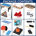 thumbnail image 7 of SereneLife 48" 6-in-1 Multi Game Table, Full-Size Indoor and Outdoor Arcade Sports Table with Pool, Air Hockey, Foosball, Basketball, Table Tennis, Dining Table, for Family, Kids, Adults, 7 of 7