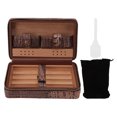 thumbnail image 2 of Cigar Humidor, Portable Cigar Box Leather Exterior  For Travel, 2 of 8