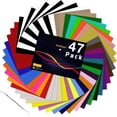 thumbnail image 1 of Paquete de vinilos de transferencia de calor HTV HTVRONT, 33 colores, 30 x 25 cm, 1 of 6