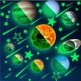 thumbnail image 2 of Pegatinas de estrellas y planetas que brillan en la oscuridad, calcomanías de pared adhesivas luminosas fluorescentes para decoración de dormitorio infantil oso de fresa  Electrónica, 2 of 4
