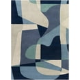 thumbnail image 3 of Hauteloom Crawfordsville Wool Living Room, Bedroom Area Rug - Modern - Blue, Green - 8'-Round, 3 of 15