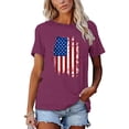 thumbnail image 2 of Anbech Womens American Flag T Shirt Love 4th of July USA Star Stripes Shirts Short Sleeve, 2 of 7
