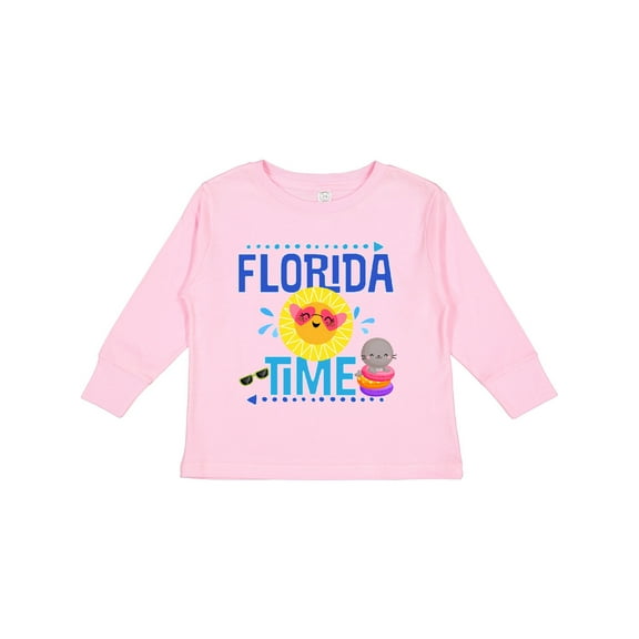 Inktastic Florida Time Summer Vacation Boys or Girls Long Sleeve Toddler T-Shirt