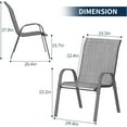thumbnail image 3 of ECOPATIO Patio Chairs Set of 6, Breathable Garden Outdoor Furniture for Backyard Deck,Outdoor Stackable Dining Chairs for All Weather, Dark Grey, 3 of 7