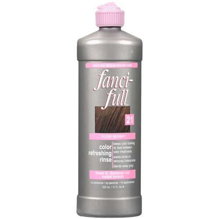 Roux Fanci-Full Color Refreshing Rinse, Plush Brown, 11-Ounce Bottle