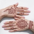 thumbnail image 4 of Kit de plantillas de tatuaje temporales con henna para mujeres y niñas, 4 of 8