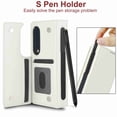 thumbnail image 7 of Dteck for Samsung Galaxy Z Fold 4 Wallet Case with 6 Credit Card Slots and S-Pen Slot,RFID Blocking Multi Card Function Magnetic Clasp Kickstand for Man Women, White, 7 of 7