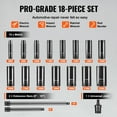 thumbnail image 3 of VEVOR Juego de vasos de impacto de 18 piezas con trinquete de 6 puntas y 3/8, 3 of 8