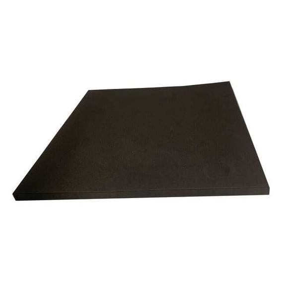 Foam Sheet, Crosslink, 48 in W, 96 in L, 1/2 in Thick, Black