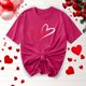 thumbnail image 5 of Camisetas de Manga Corta para Mujeres, Camiseta de Cuello Redondo Impresa de Moda, Primavera Y Verano Casual, 5 of 8