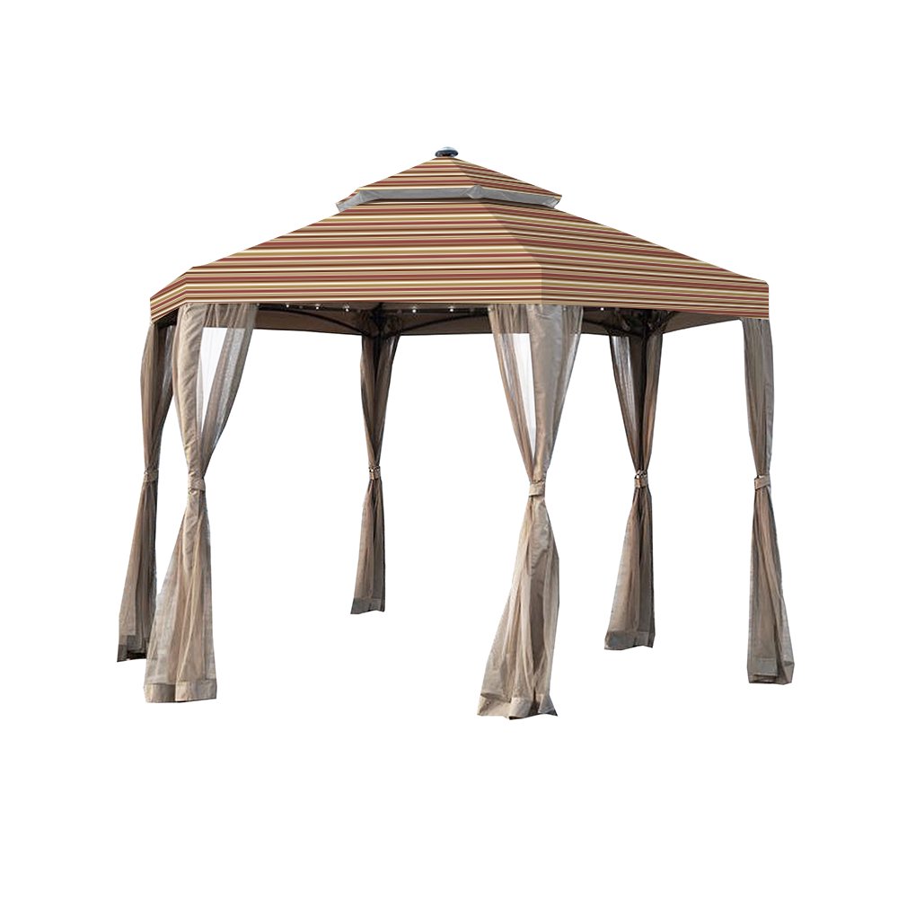 Garden Winds Replacement Canopy Top Cover for the Hexagon Solar Gazebo