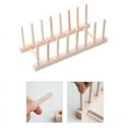 thumbnail image 3 of Tableware Drain Rack, Plate Rack, Cutting Board Wooden Drying Rack, Plate Lid Wooden Display Rack, 3 of 8