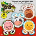 thumbnail image 2 of Bentology Farm Friends Mealtime Feeding Plates- Set of 4 Unique Cute Zoo Animal Pal Dishes for Kids- Horse Pig Duck Cow- Divided Compartments for Food Groups & Easy Grabbing, Dishwasher Safe, 2 of 5
