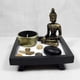 thumbnail image 5 of Escritorio meditación jardín estatua de Buda con candelita incienso rocas arena decoración del hogar regalo relajante Sweethay HA2149-00B, 5 of 6