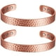 thumbnail image 1 of Pulsera con 3 imanes BubbleWavs 2Pzas 15-17cm 8mm Cobre Texturizado Color: Cobre., 1 of 1
