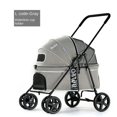 thumbnail image 4 of BL09 Pet Stroller with Water Cup Holder Lightweight Folding Cat Aluminium Alloy Cat Dog Trolley Four-wheeled Outdoor Travel ShopWise Round, 4 of 6