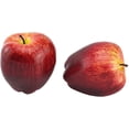 thumbnail image 3 of Ensemble de Pommes Artificielles Simulation de Pomme Rouge Foncé Réaliste, 3 of 5