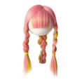 thumbnail image 2 of Colorful Long Hair Pigtail Pet Wig Clothes Accessory for Small Dogs and Cats, Funny Pet Headwear for Halloween Party, Birthday Photo Prop Accessories, 1Pack A, 2 of 7