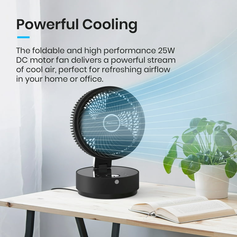 Pro Breeze 8” Turbo Desk Fan with 4 Operating Modes & 12 Hour Timer - Black