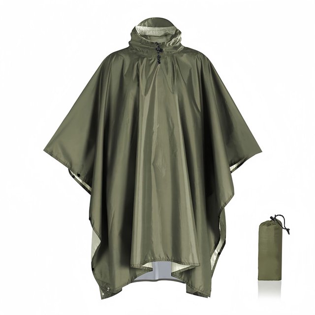 Two sets Three-in-one Cape Raincoat Adult Outdoor Hiking And Mountaineering Riding Lightweight Portable Multifunctional Poncho