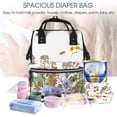 thumbnail image 5 of Balery Herbs and Wildflowers Mummy Backpack - Waterproof Twill Canvas, Large Capacity Diaper Bag with Multiple Pockets and Adjustable Straps, 5 of 6