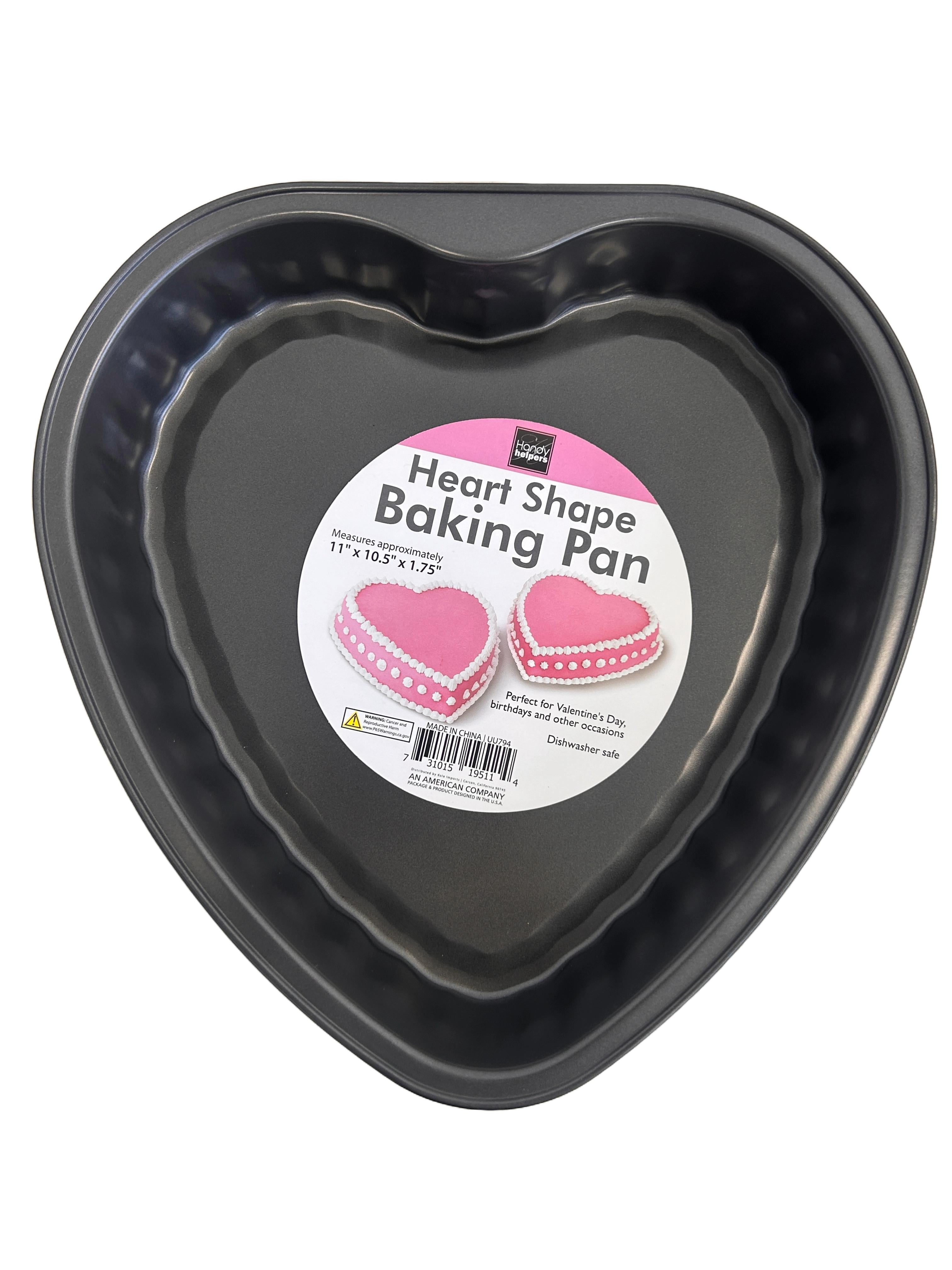 BESTonZON 5-Piece Heart Shaped Cake Pan Set - 4 Inch Aluminum Non-Stick Baking Molds