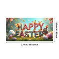 thumbnail image 5 of Floral Design Easter Bunny Happy Easter Banner Party Decoration Background for Easter Celebrations Easter Egg Hunts Photography Props Family Gatherings, 5 of 8