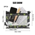 thumbnail image 3 of Cute Panda Face and Leaf 2 Pack Pencil Pouch for 3 Ring Binder Smooth Zipper Folders with Pockets Clear Window Pencil Case, 3 of 6