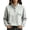 A-Gray, variant on TEAJOPSUU Women Fall Winter Pullover Sweatshirts Stand Collar Long Sleeve Button Placket Fleece Lining Blouses with Thin Fleece Lining Warm Windproof B-White