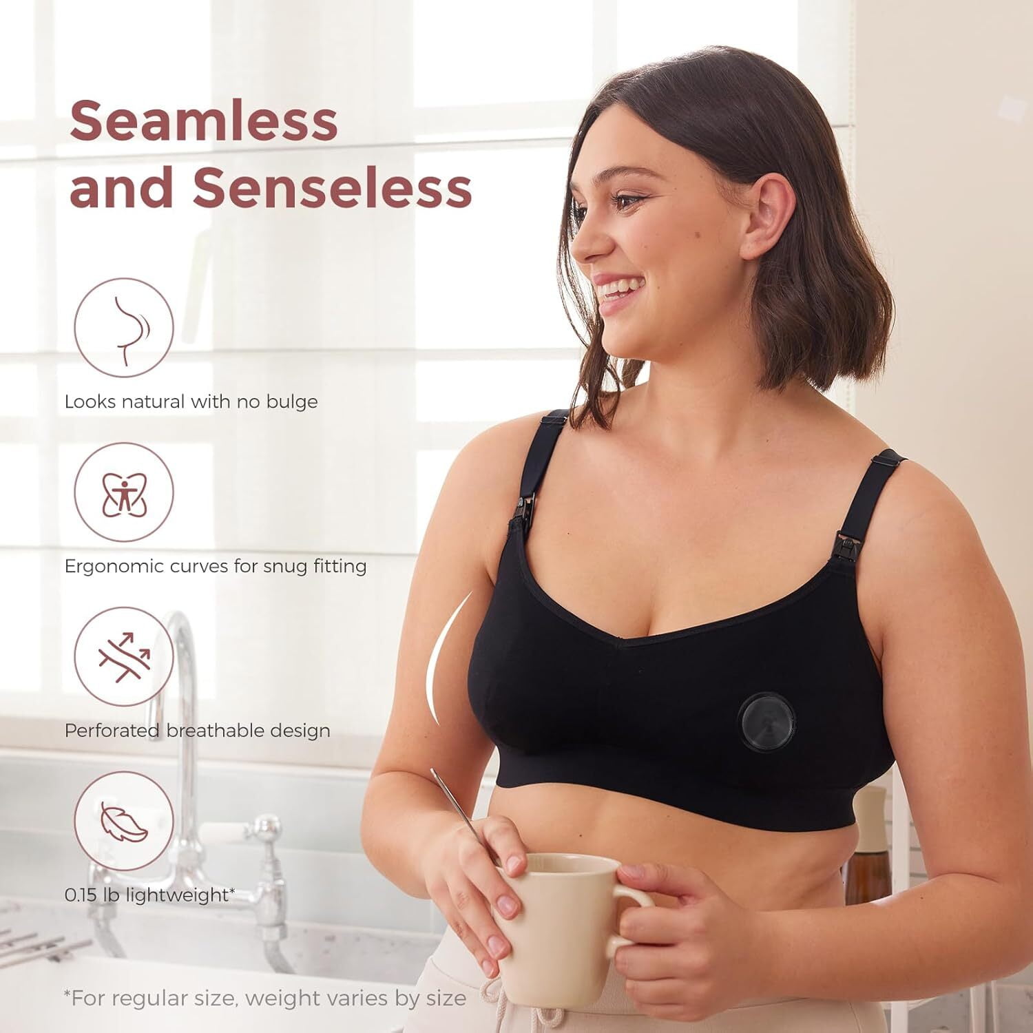 Momcozy 999 Silver Nursing Cups/Nipple Shields,Hole-Free, for Breastfeeding Essentials,Regular Size