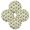 thumbnail image 2 of Round Placemats Set of 6 Heat Resistant Washable Kitchen Table Decorations 15.4in Pale Green Cherry Painting, 2 of 7