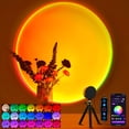 thumbnail image 1 of Xebkor Proyector De Lámpara De Puesta De Sol, Lámpara De Proyección Led Que Cambia Multicolor, Botón De Interruptor Y Control De Aplicación, Rotación De 360 ​​Grados, Lámpara De Luz Solar Para Dormito, 1 of 7