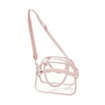 thumbnail image 4 of Bolso de hombro de PVC con correa ajustable extraíble, impermeable, cruzado, transparente Rosa, 4 of 9