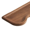 thumbnail image 6 of Kate and Laurel Alezar Modern Scalloped Mango Wood Floating Shelves, Set of 2, 24 x 6, Walnut Brown, Functional Wavy Bathroom and Kitchen Shelves for Storage and Display, 6 of 10