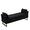 Black, variant on Aemeios 66"W Teddy Tufted Storage Bench for Bedroom End of Bed with Gold Legs and Two Pillows, White