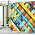thumbnail image 5 of Ambesonne Geometric Shower Curtain, Vivid Retro Lines, 69"Wx75"L, Multicolor, 5 of 5
