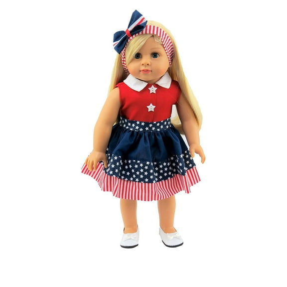 4th of July Dress For 18 inch dolls