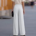 thumbnail image 4 of Women's High Waisted Wide Leg Dress Work Pants | Business Casual Office Trousers, Elastic Waist Pleated Dressy Flowy Palazzo Slacks, Fall Summer Teacher Interview Outfits, XXXL, 4 of 4