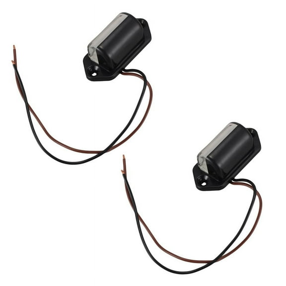2X 12/24V 3 Led License Plate Tag Light Boat Rv Truck Trailer Interior Step Lamp,2 x Truck Number Plate Light,black